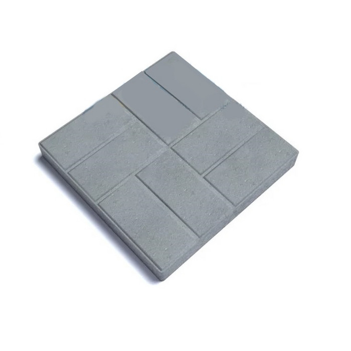 Квадратная тротуарная плитка 400х400х70 паркет Серый