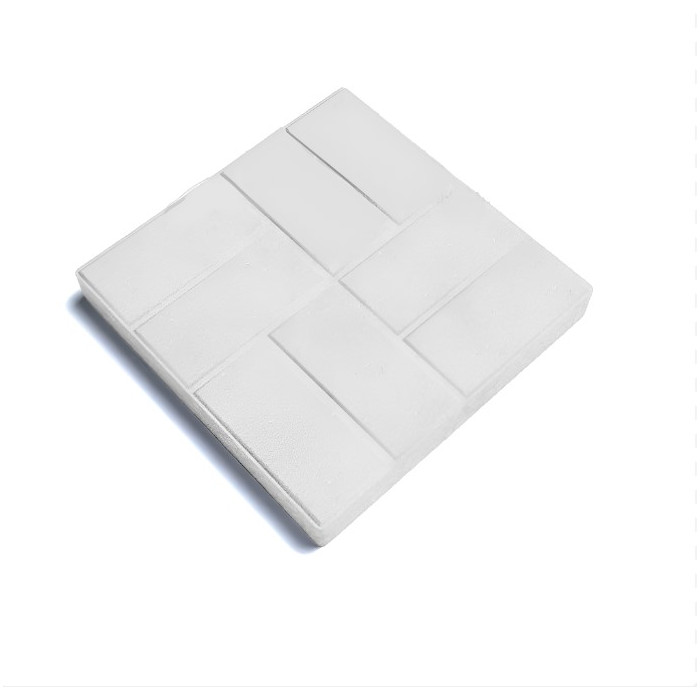 Квадратная тротуарная плитка 500х500х50 паркет Белый